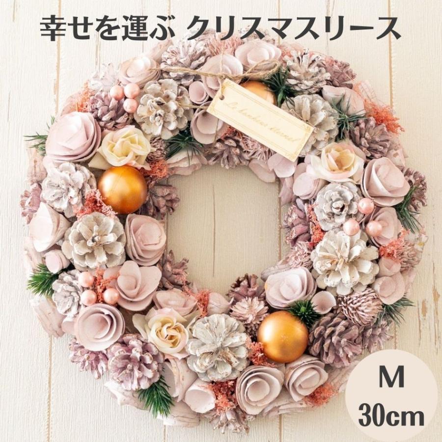 クリスマスリース 玄関 おしゃれ 30cm 北欧 ドア 飾り 壁掛け 