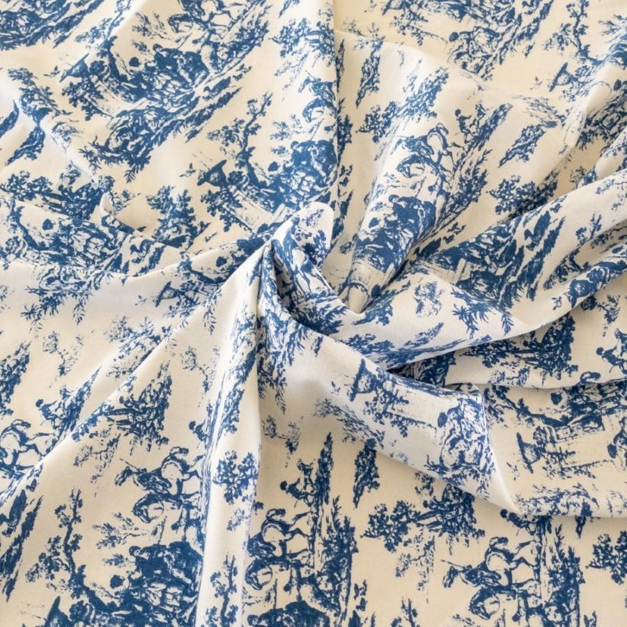 テーブルクロス おしゃれ 青 ブルー 長方形 4人掛け 140×180 綿 麻 布