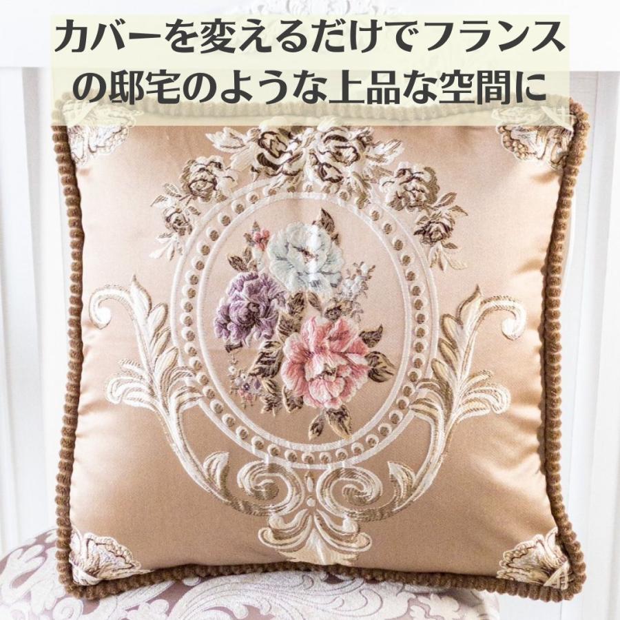 クッションカバー 45×45用 おしゃれ 高級感 キャメル 花柄 バラ クッションカバー 45×45用 おしゃれ 高級感 キャメル 花柄 バラ