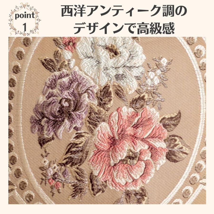 クッションカバー 45×45用 おしゃれ 高級感 キャメル 花柄 バラ クッションカバー 45×45用 おしゃれ 高級感 キャメル 花柄 バラ
