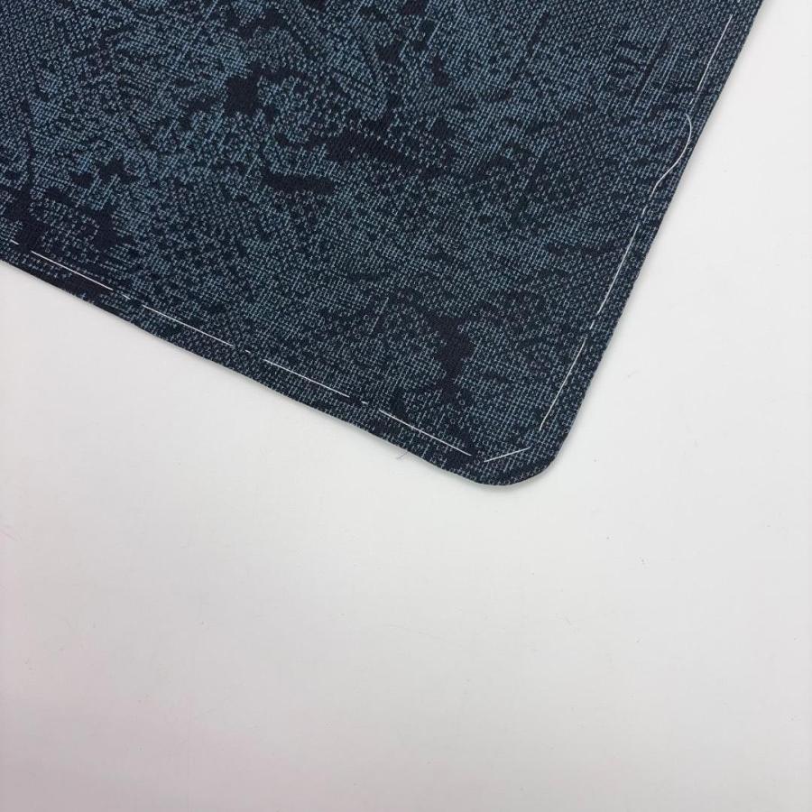 夏着物 紗紬 風景模様 紺鉄色 しつけ糸 K-5976 着物 きもの kimono 
