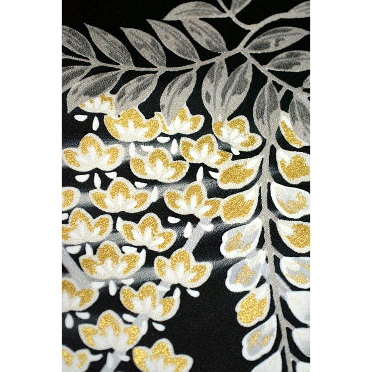 訪問着未使用仕付け糸付き袷短冊花文暈し染め金彩トールサイズ美品