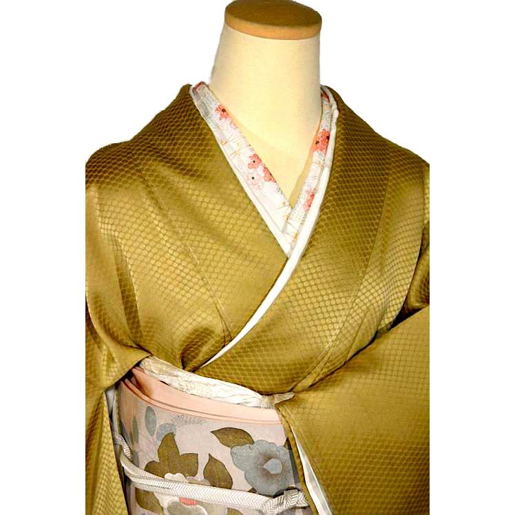 色留袖・長襦袢セット 中古 着物 送料無料 身丈170.5m 裄64cm 最高峰  