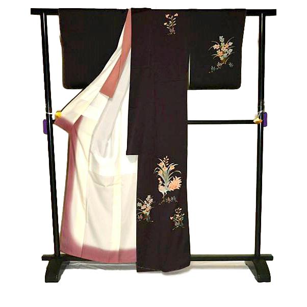 未使用品】 総絞り(杢目絞り)宝尽くし 訪問着 未使用 鳳凰刺繍 袋帯