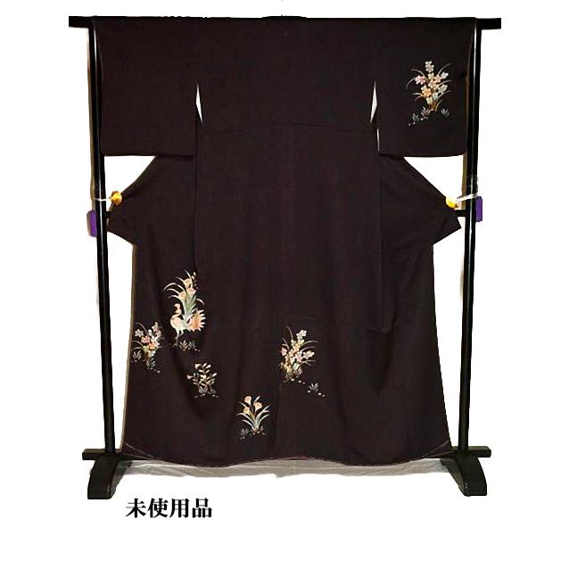 未使用品】 総絞り(杢目絞り)宝尽くし 訪問着 未使用 鳳凰刺繍 袋帯セット