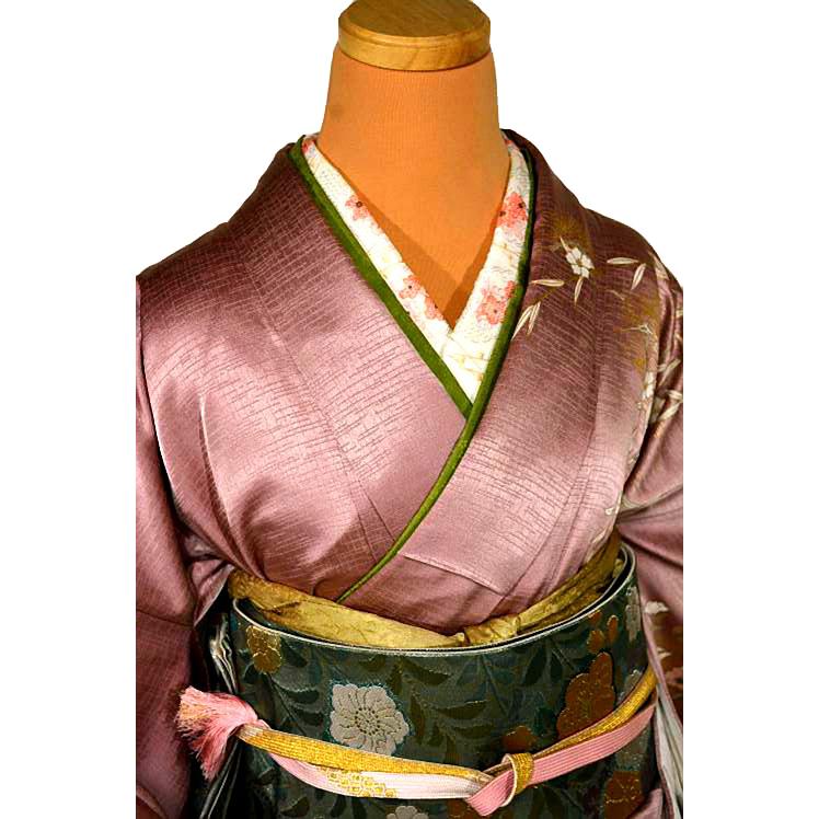 訪問着 中古 着物 送料無料 最高級 新品同様 光沢 金彩 暈し染め 柳花