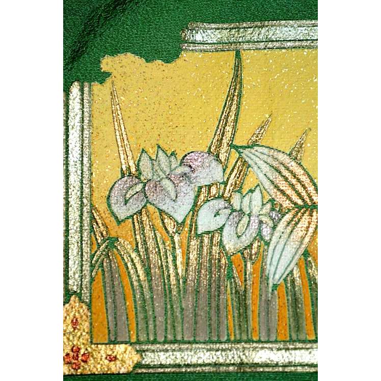 和田光正　作家もの　色留袖　金彩　銀彩　観世水　三つ紋　比翼付き　着物　023k 和田光正 作家もの 色留袖 金彩 銀彩 観世水 三つ紋 比翼付き