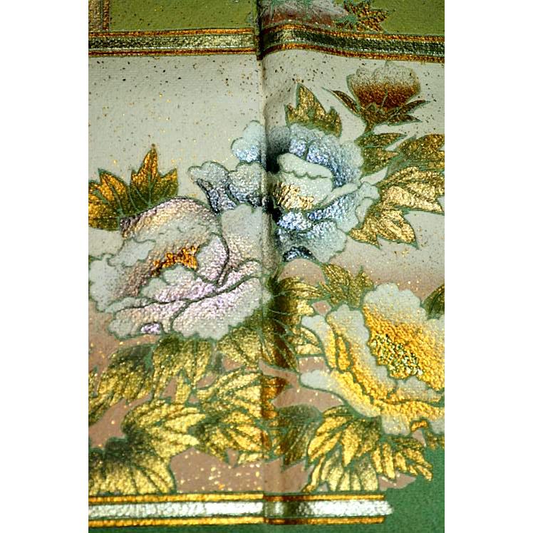 和田光正　作家もの　色留袖　金彩　銀彩　観世水　三つ紋　比翼付き　着物　023k 和田光正 作家もの 色留袖 金彩 銀彩 観世水 三つ紋 比翼付き