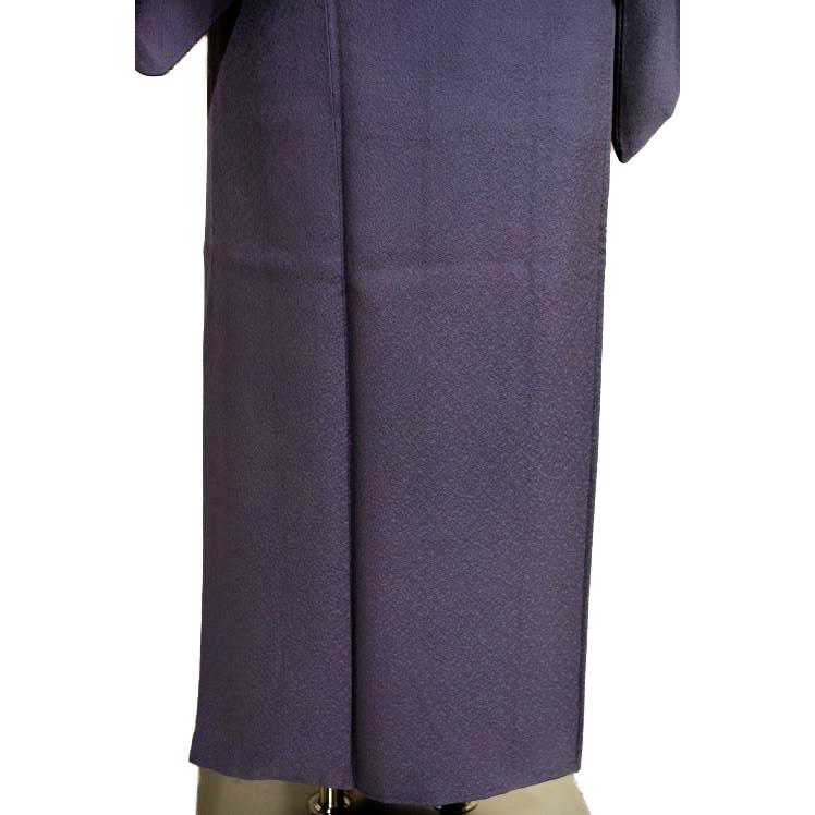 色無地 中古 着物 送料無料 最高級 鳩羽色 1つ紋 身丈154cm 裄丈62.5 