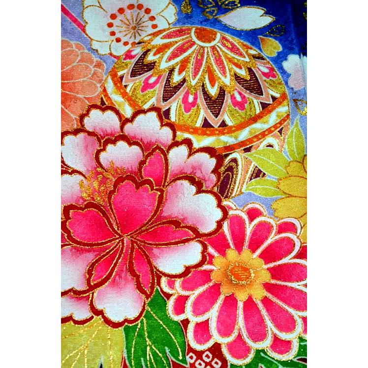 正絹 辻が花 舞花文 暈し染 金彩 銀通し地 振袖セット 振袖フルセット 12