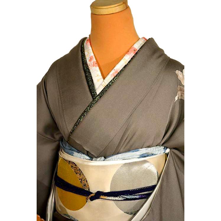 上品な付下げ 中古 着物 送料無料 リサイクル着物 最高級 美品 花文 1  