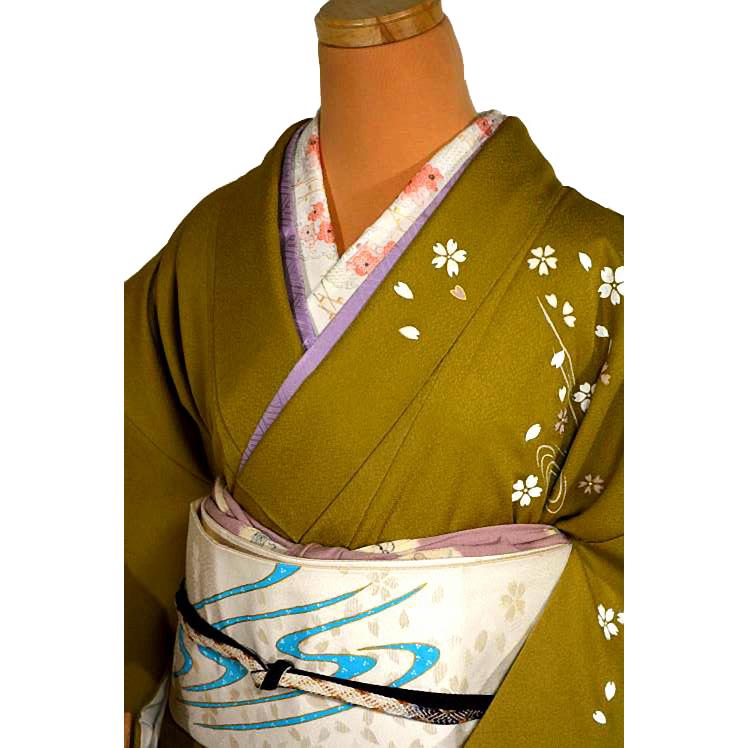 最高級》正絹訪問着セット 裄丈長め 訪問着 ＆ 袋帯 訪問着