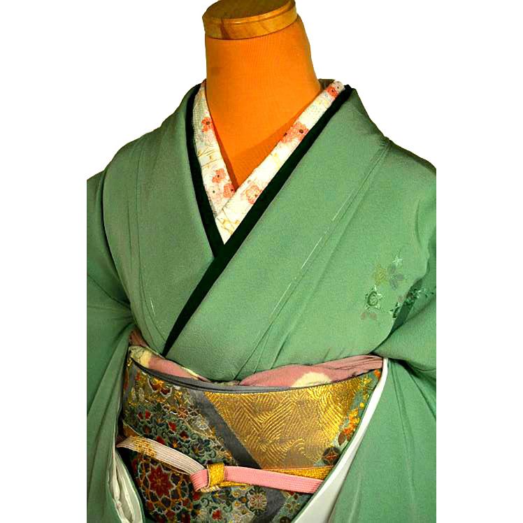 振袖 秀品 身丈158cm 裄丈66.5cm 正絹 【中古】 振袖 身丈158cm 裄丈65cm M 袷 鶴 扇 金糸 金彩 赤 正絹 秀品｜中古