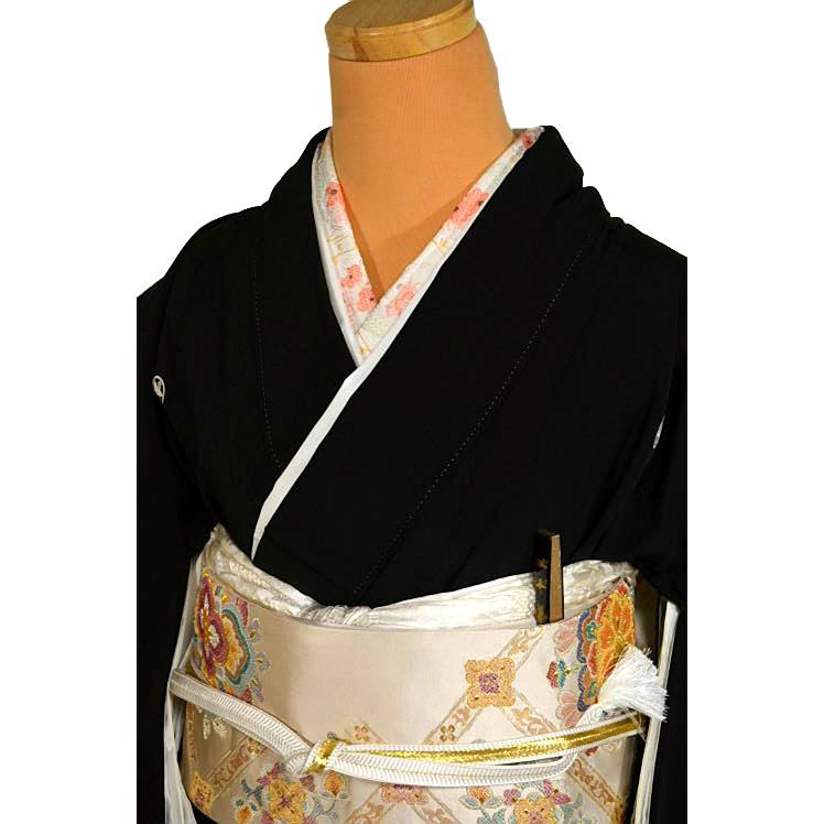 黒留袖 中古 着物 送料無料 最高峰 美品 相良シシュウ 金彩 花柄