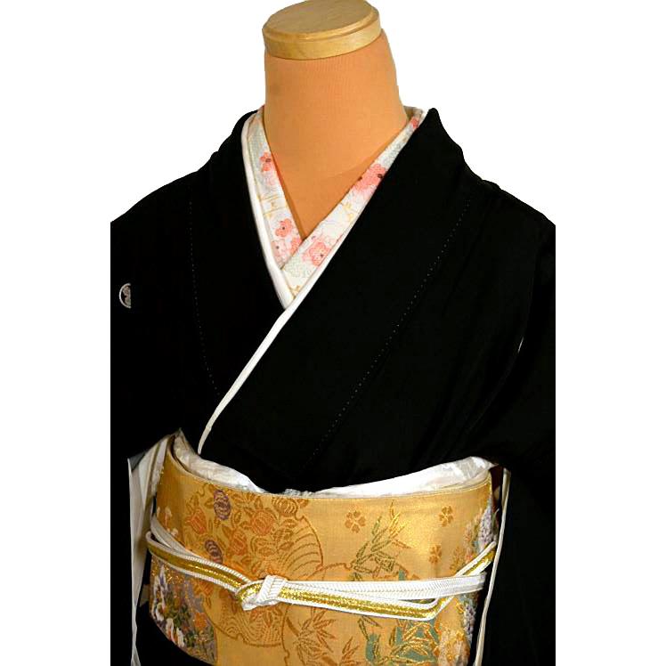 黒留袖 中古 着物 送料無料 最高級 新品同様 友禅 作家物 風景 花柄 鳥 