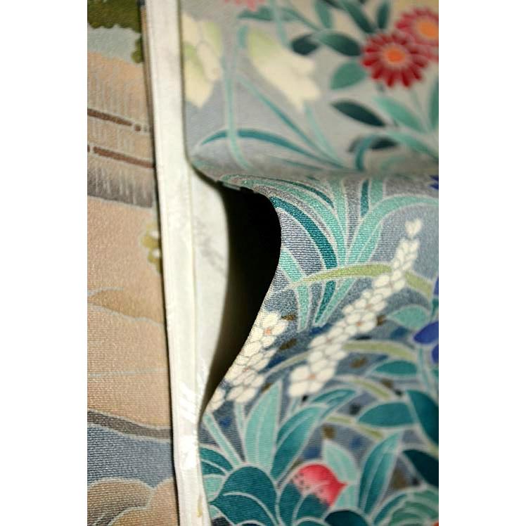 黒留袖 中古 着物 送料無料 最高峰 新品同様 十日町友禅作家・岡村蒼風 暈し染め 風景 花柄 比翼付身丈155.5ｃｍ 裄丈64.5ｃｍ 正絹 結婚式_10