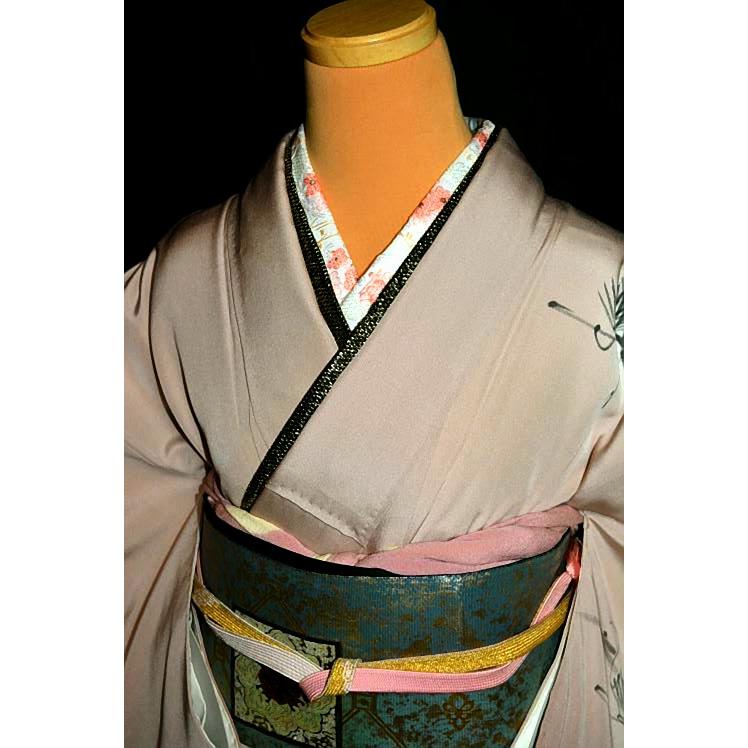 付下げ 中古 着物 送料無料 最高級 新品同様 暈し染め 手描きの松 身丈 