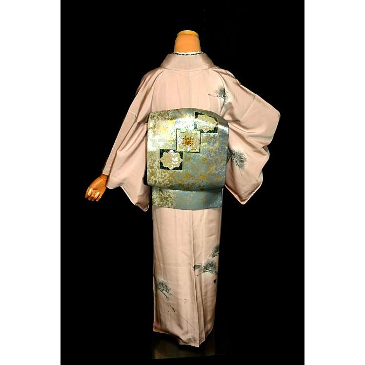 付下げ 中古 着物 送料無料 最高級 新品同様 暈し染め 手描きの松 身丈 