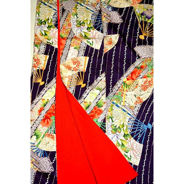 振袖 中古 着物 送料無料 最高峰 美品 創業460年・千總 金彩 扇面花文