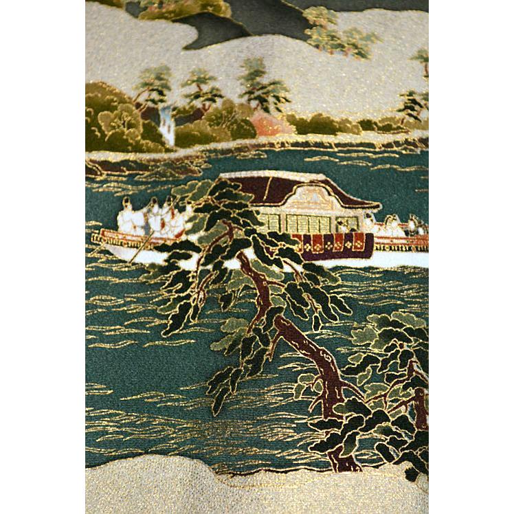黒留袖 中古 着物 送料無料 最高峰 新品同様 京友禅作家・松尾光琳 本金箔 三船祭 比翼付き 身丈164cm 裄66cm 正絹 結婚式_15