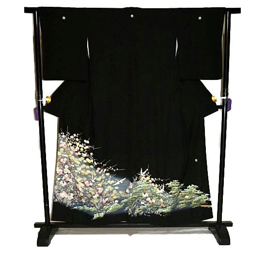 黒留袖 中古 着物 送料無料 最高峰 新品同様 本場加賀友禅作家 小田