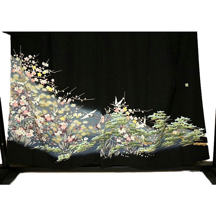 黒留袖 中古 着物 送料無料 最高峰 新品同様 本場加賀友禅作家 小田