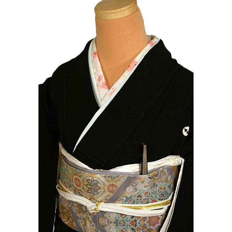 黒留袖 中古 着物 送料無料 最高級 新品同様 作家物 金銀彩 渡り橋鶴松 