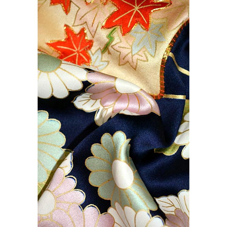 振袖 中古 着物 送料無料 最高峰 美品 金彩 金駒シシュウ 扇面吉祥花文 