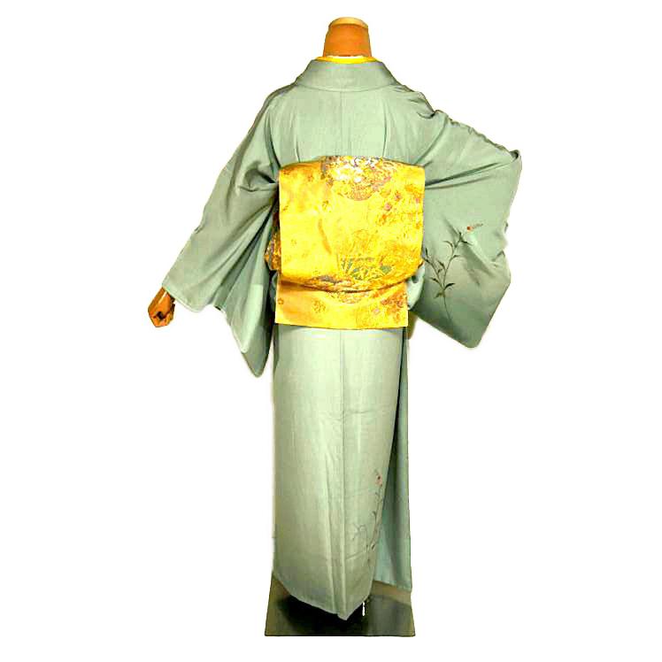 付下げ 中古 着物 送料無料 最高級 新品同様 暈し染め 総シシュウ 花柄 身丈165ｃｍ 裄丈68ｃｍ 正絹 フォーマル_4