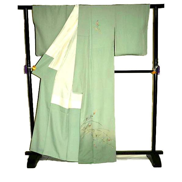 付下げ 中古 着物 送料無料 最高級 新品同様 暈し染め 総シシュウ 花柄 身丈165ｃｍ 裄丈68ｃｍ 正絹 フォーマル_6