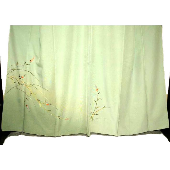 付下げ 中古 着物 送料無料 最高級 新品同様 暈し染め 総シシュウ 花柄 身丈165ｃｍ 裄丈68ｃｍ 正絹 フォーマル_8