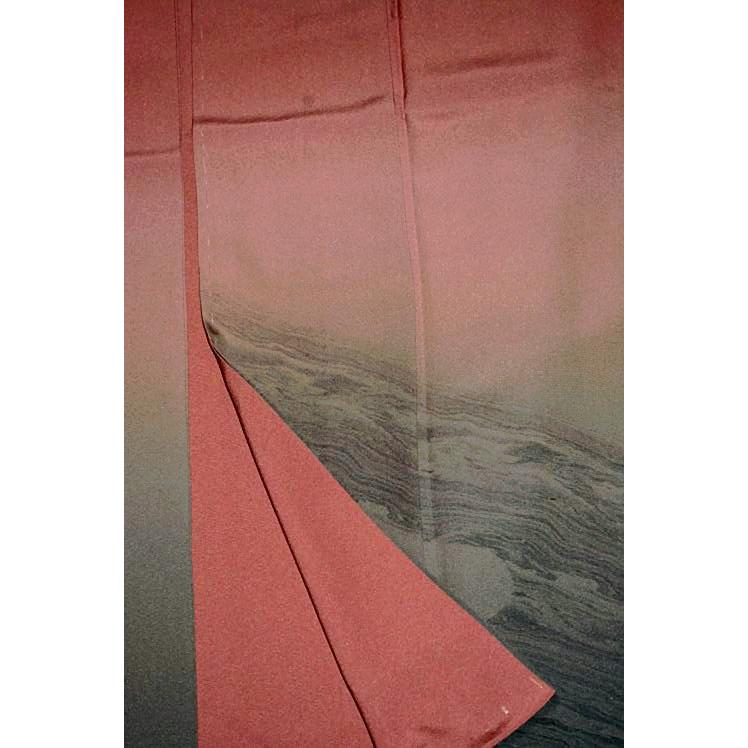 付下げ 中古 着物 送料無料 最高級 未使用品 作家物 裾暈し染め 身丈160.5ｃｍ 裄丈64.5ｃｍ 正絹 フォーマル_9