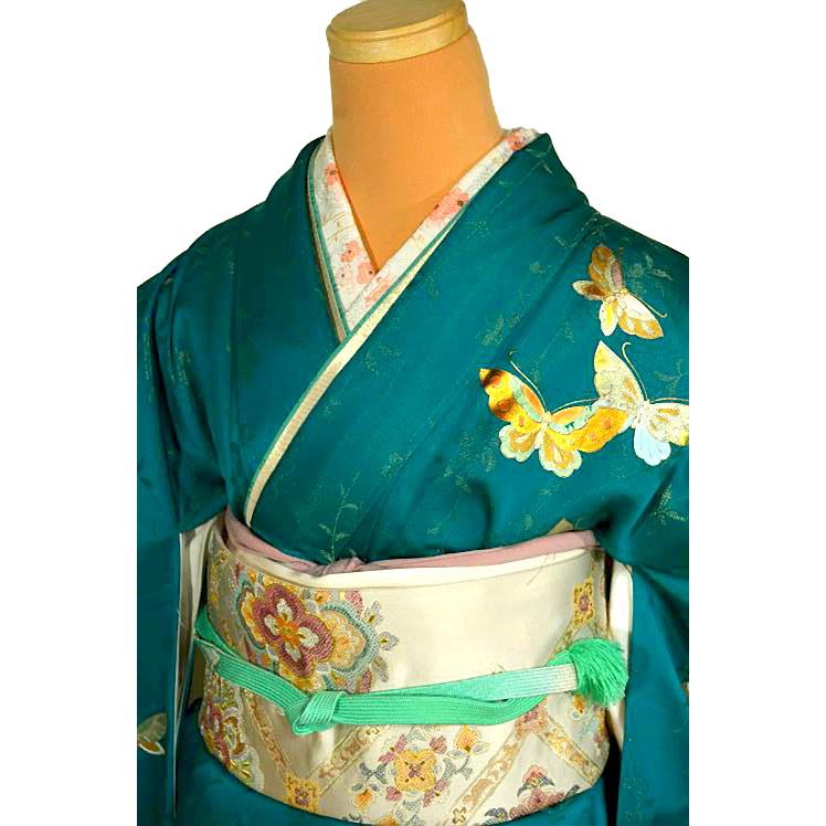 振袖 中古 着物 最高峰 新品同様 暈し染め 金彩 本金箔 金通し地 観世