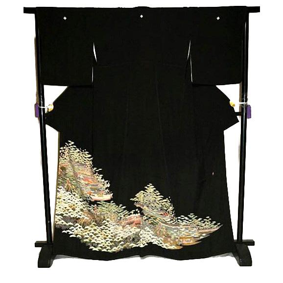 黒留袖 中古 送料無料 最高峰 美品 次代重鎮候補 本場加賀友禅作家