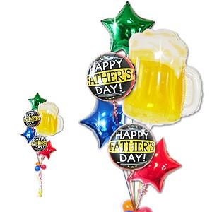 国内最安値 ビールジョッキ プレゼント バルーンギフト パパ お父さん ありがとう 父の日ギフト 父の日はビールで乾杯 イエローバナー スター６バルーンセット 代引不可 Esiba Tg