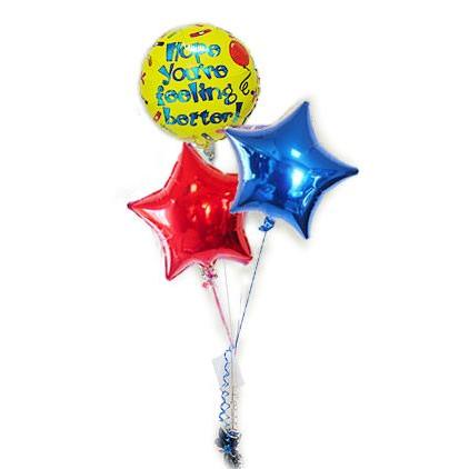 お見舞 入院 免疫力 向上 笑顔 笑い こども 手術 バルーン電報 お見舞いホープ カラー３バルーンセット Gwhoperbstar3b バルーン電報ギフト専門店 Wac Up 通販 Yahoo ショッピング