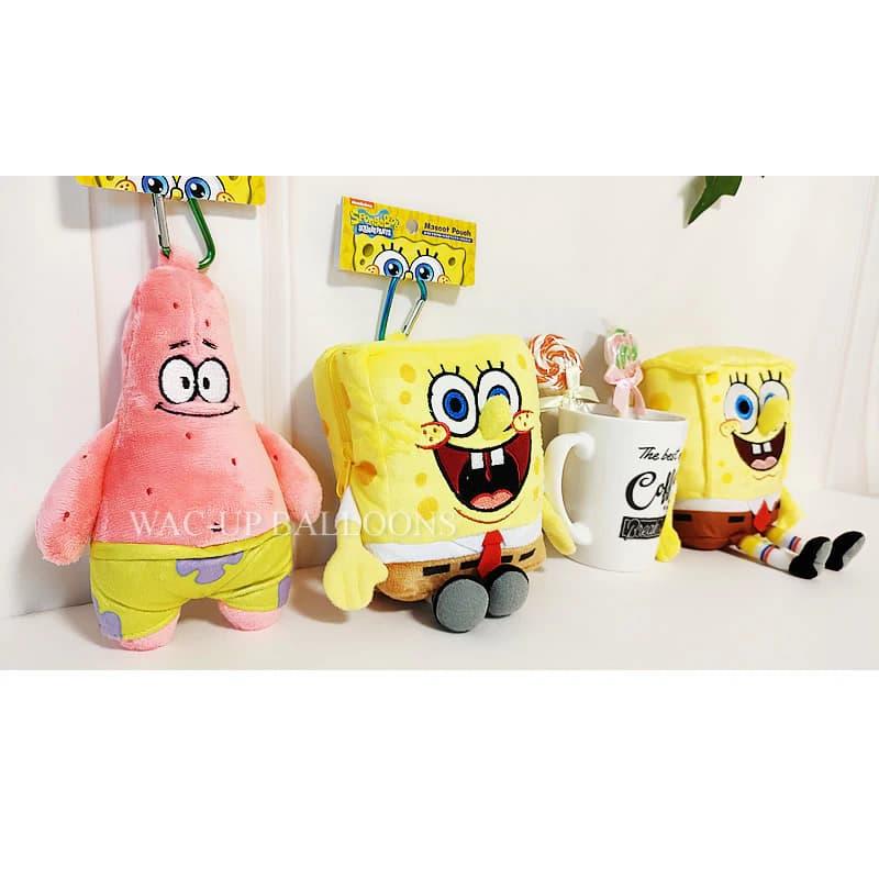 スポンジボブ 電報 結婚式 誕生日 風船 プレゼント 入学 卒業 合格 お祝い 贈り物 祝電 ぬいぐるみバルーンラッピング：選べるスポンジボブ２体入り＜星バブル＞の画像