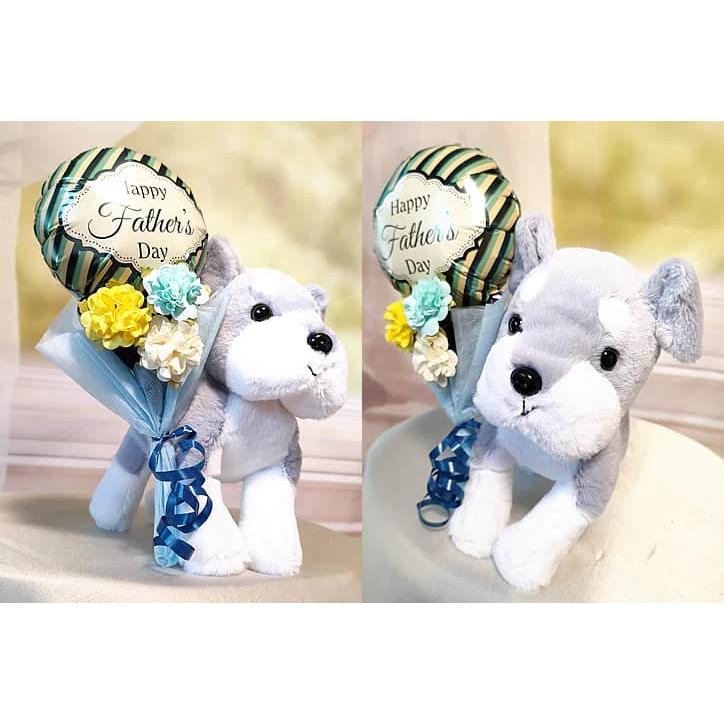 父の日 プレゼント 花束 感謝 お祝い 犬 ボストンテリア シュナウザー