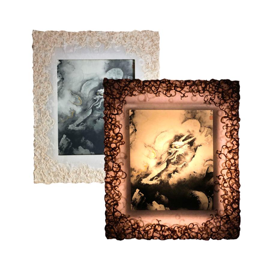 幻想的な壁掛けインテリア - 和紙ック【和紙額縁＋絵画】