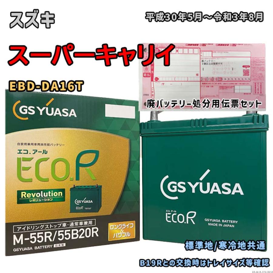 ECO.R バッテリー GSユアサ ER-M-55R/55B20R 廃バッテリー回収サービス