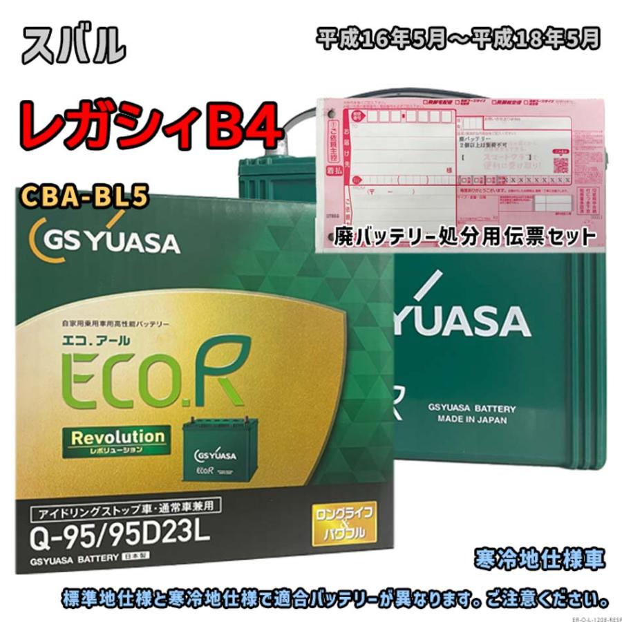 ECO.R バッテリー GSユアサ ER-Q-95/95D23L 廃バッテリー回収サービス