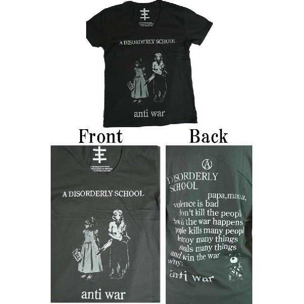 A Disorderly School ANTI-WAR デザインTシャツ,ロックファッション