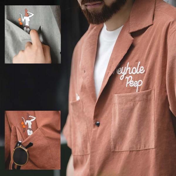 アメリカン レトロ シャツ 開襟シャツ 刺繍 アロハシャツ 半袖 メンズ ボーリングシャツ キューバシャツ ストリート ロック パンク ファッション American Retro Shirt ストリート ロックファッションwad 通販 Yahoo ショッピング