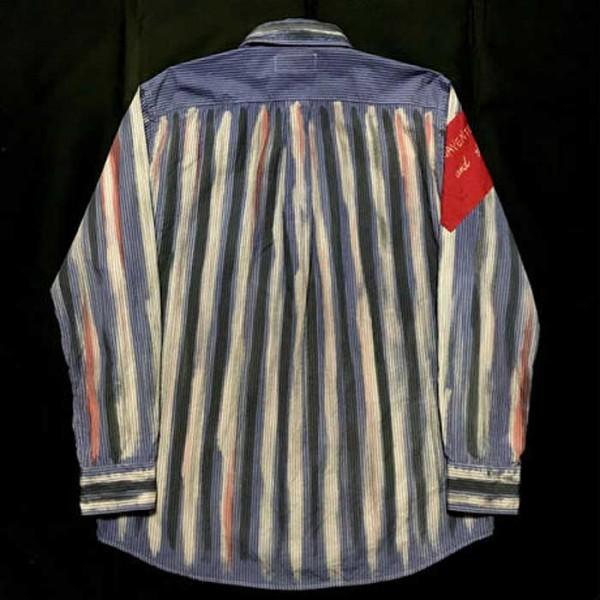LOW LIFE(ローライフ)アナーキーシャツ ブルー ハンドメイド シャツ
