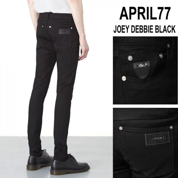 april77（エイプリル77）Joey Debbie Black ブラック スキニージーンズ 