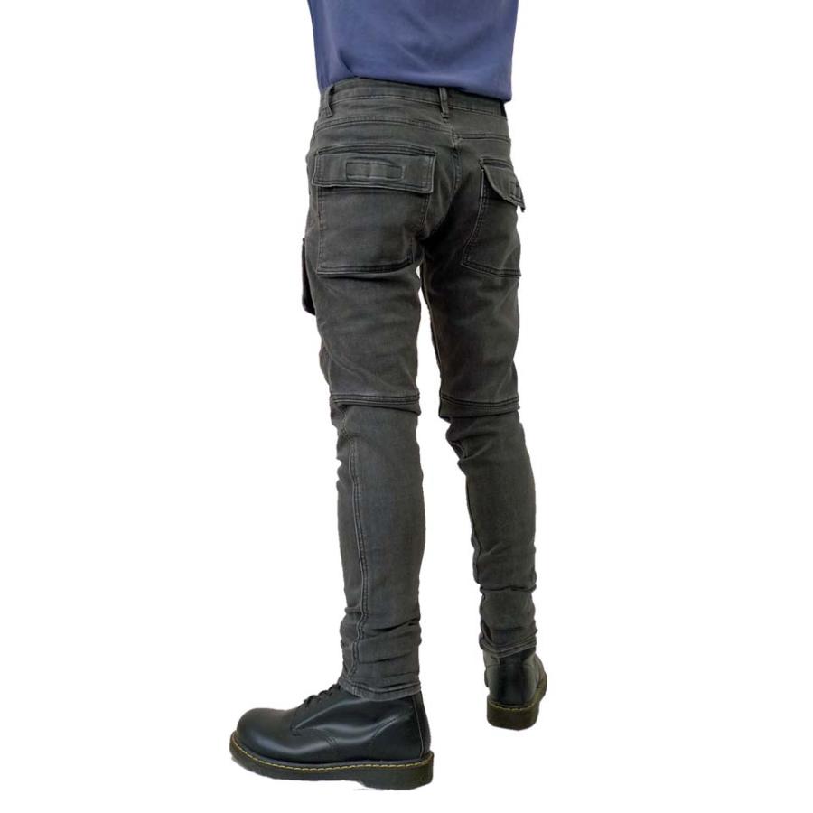 カーゴパンツ フロントポケット フラップポケット ブラック ジーンズ