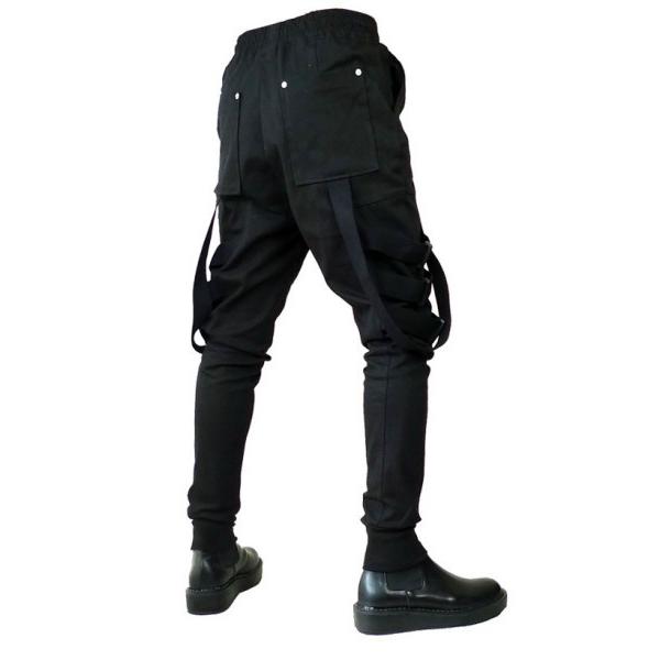 サルエルパンツ ジョガーパンツ ボンテージパンツ ブラック かっこいい