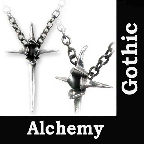 ゴスロリ　十字架ネックレス　Alchemy Gothic ALCHEMY GOTHICアルケミーゴシック 釘を十字架モチーフにした