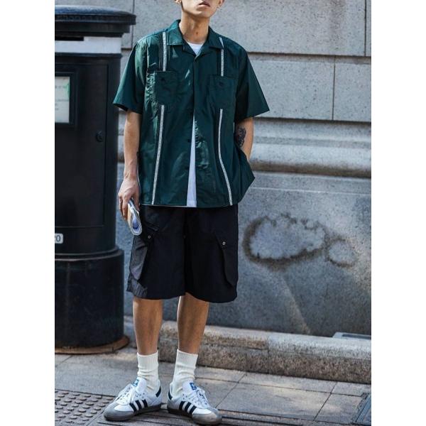 キューバシャツ ボウリングシャツ ボーリングシャツ 開襟シャツ アロハ