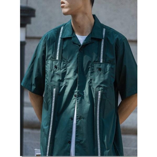 キューバシャツ ボウリングシャツ ボーリングシャツ 開襟シャツ アロハ